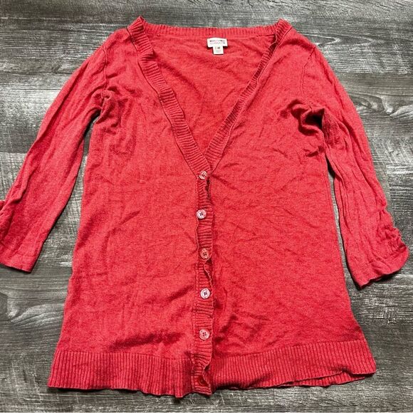 Mossimo & Supply Company Quarter Sleeve Button Front Sweater Cardigan Size M - Picture 1 of 8